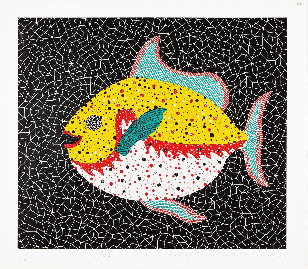 Yayoi Kusama Fish (Signed Print) 1986