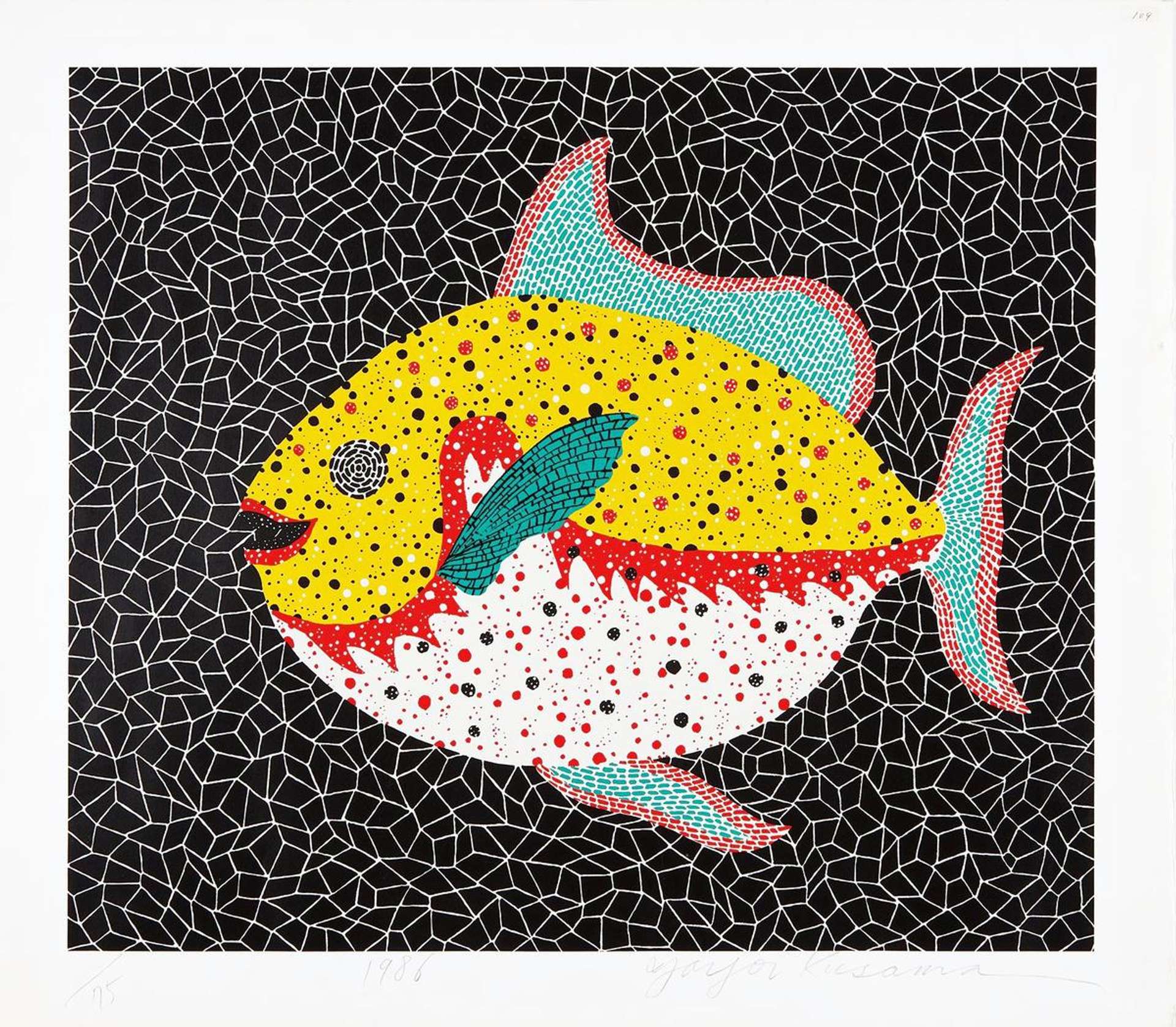 Fish - Signed Print by Yayoi Kusama 1986 - MyArtBroker
