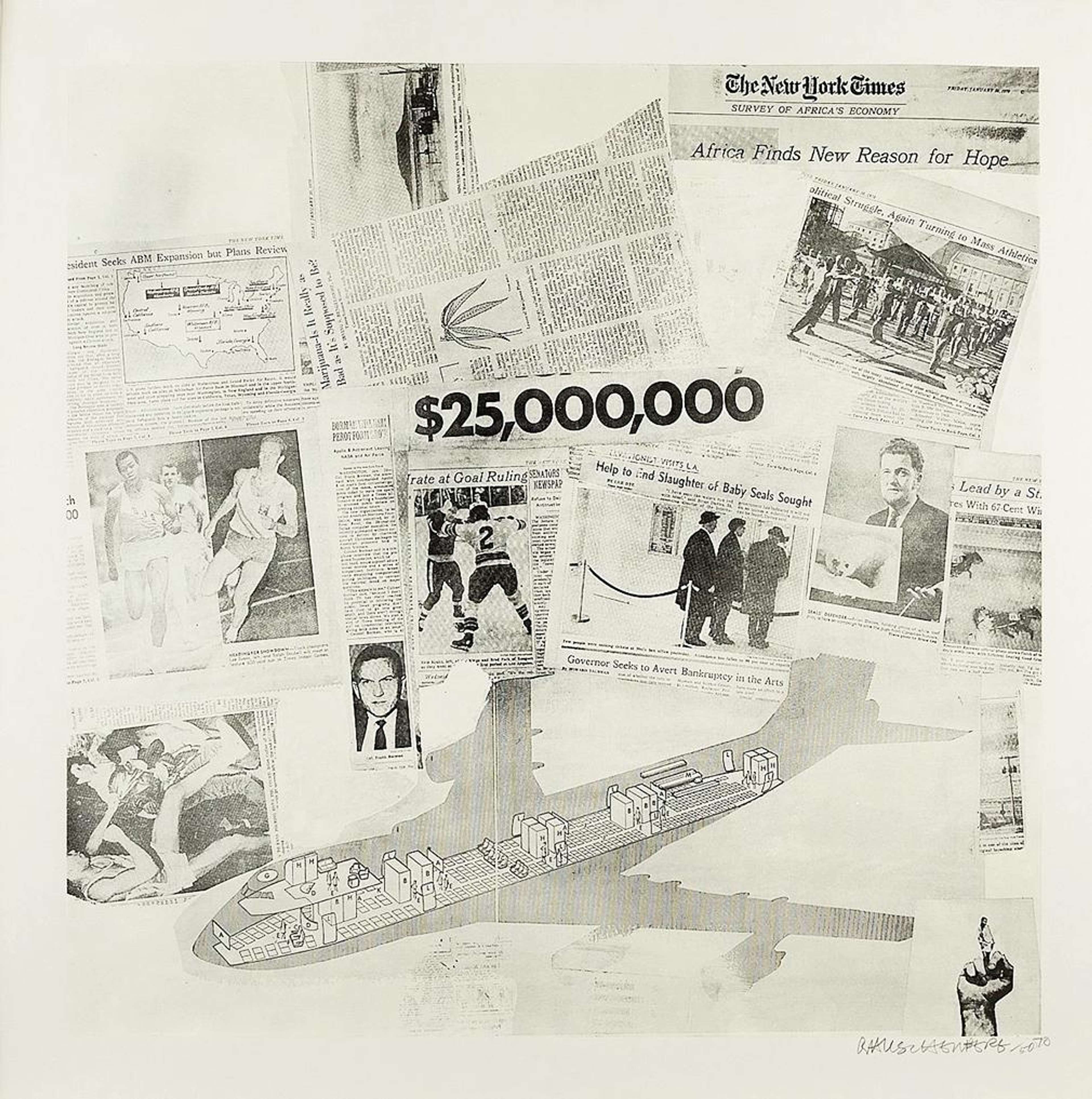 Features IX - Signed Print by Robert Rauschenberg 1970 - MyArtBroker