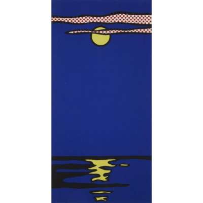 Roy Lichtenstein: Moonscape Banner - Signed Print