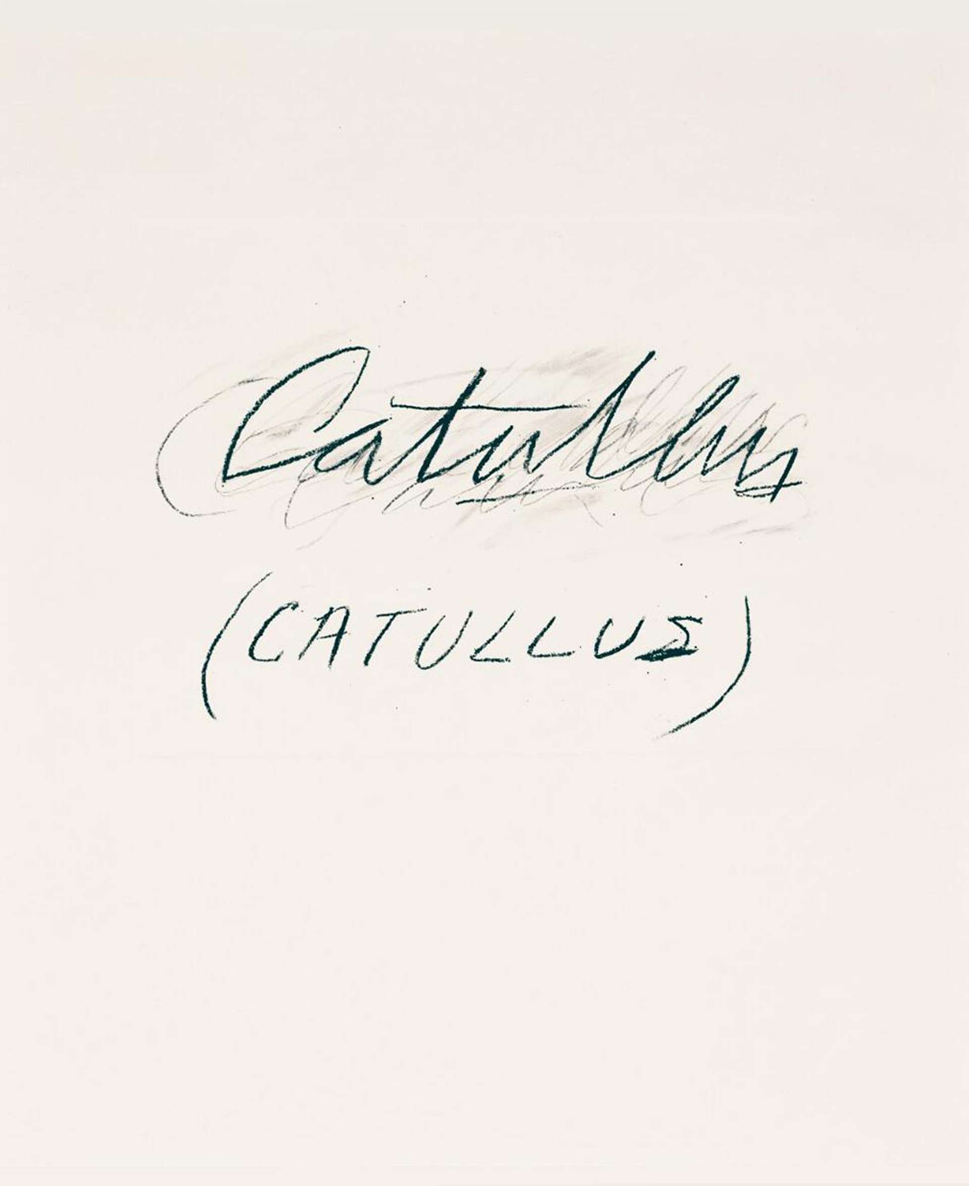 Catullus - Signed Print by Cy Twombly 1975 - MyArtBroker
