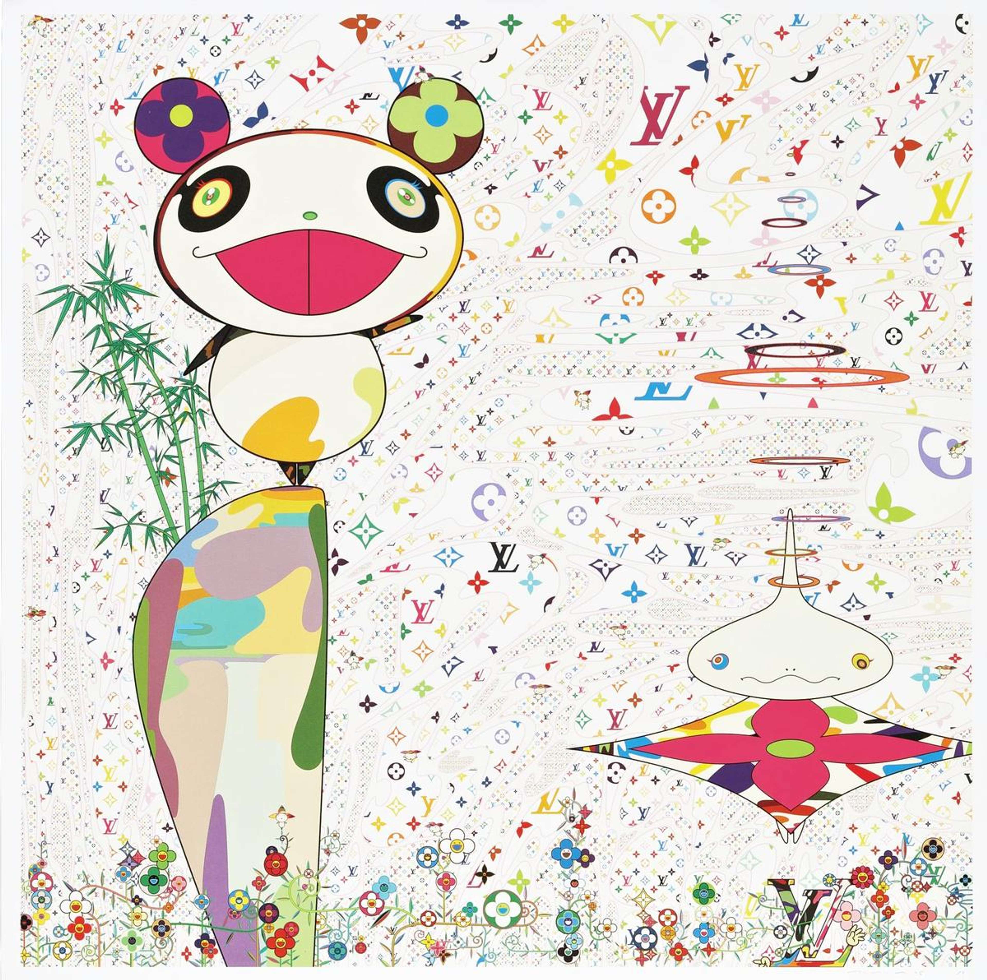 Superflat Monogram Panda And His Friends - Signed Print by Takashi Murakami 2005 - MyArtBroker