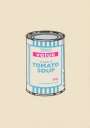 Banksy: Soup Can (white, blue and hot pink) - Signed Print