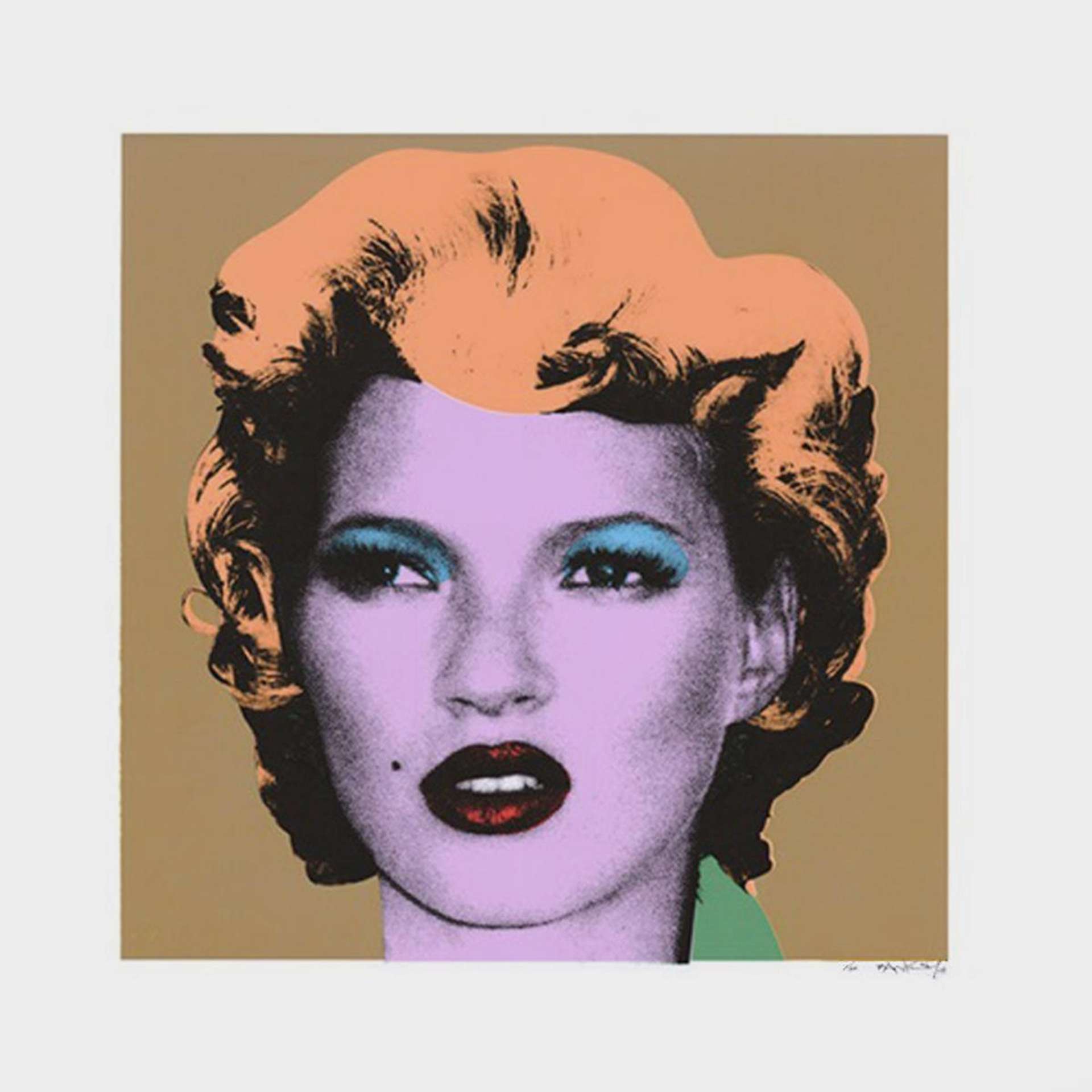 Kate Moss (apricot and gold) by Banksy - MyArtBroker