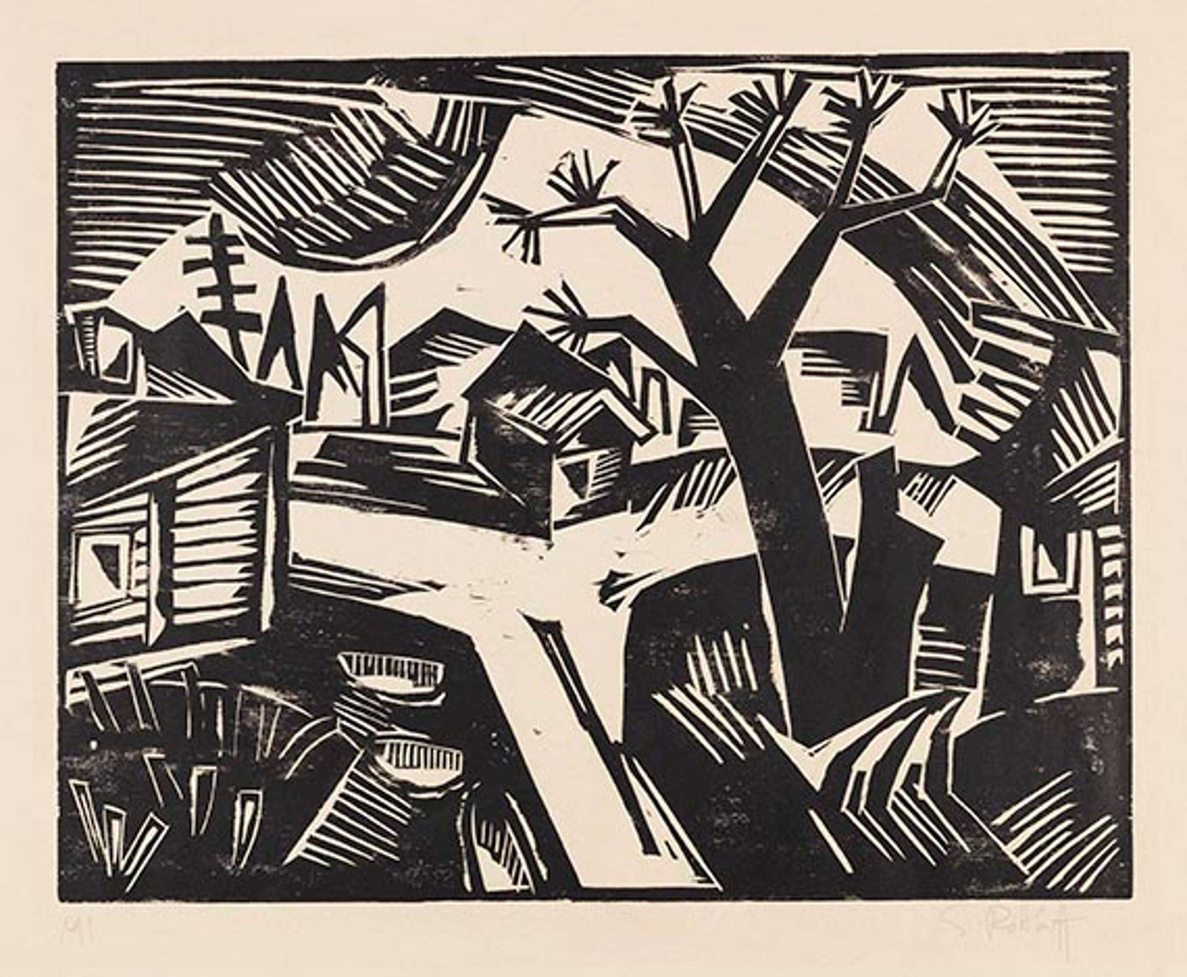 Russische Landschaft - Signed Print by Karl Schmidt-Rottluff 1919 - MyArtBroker