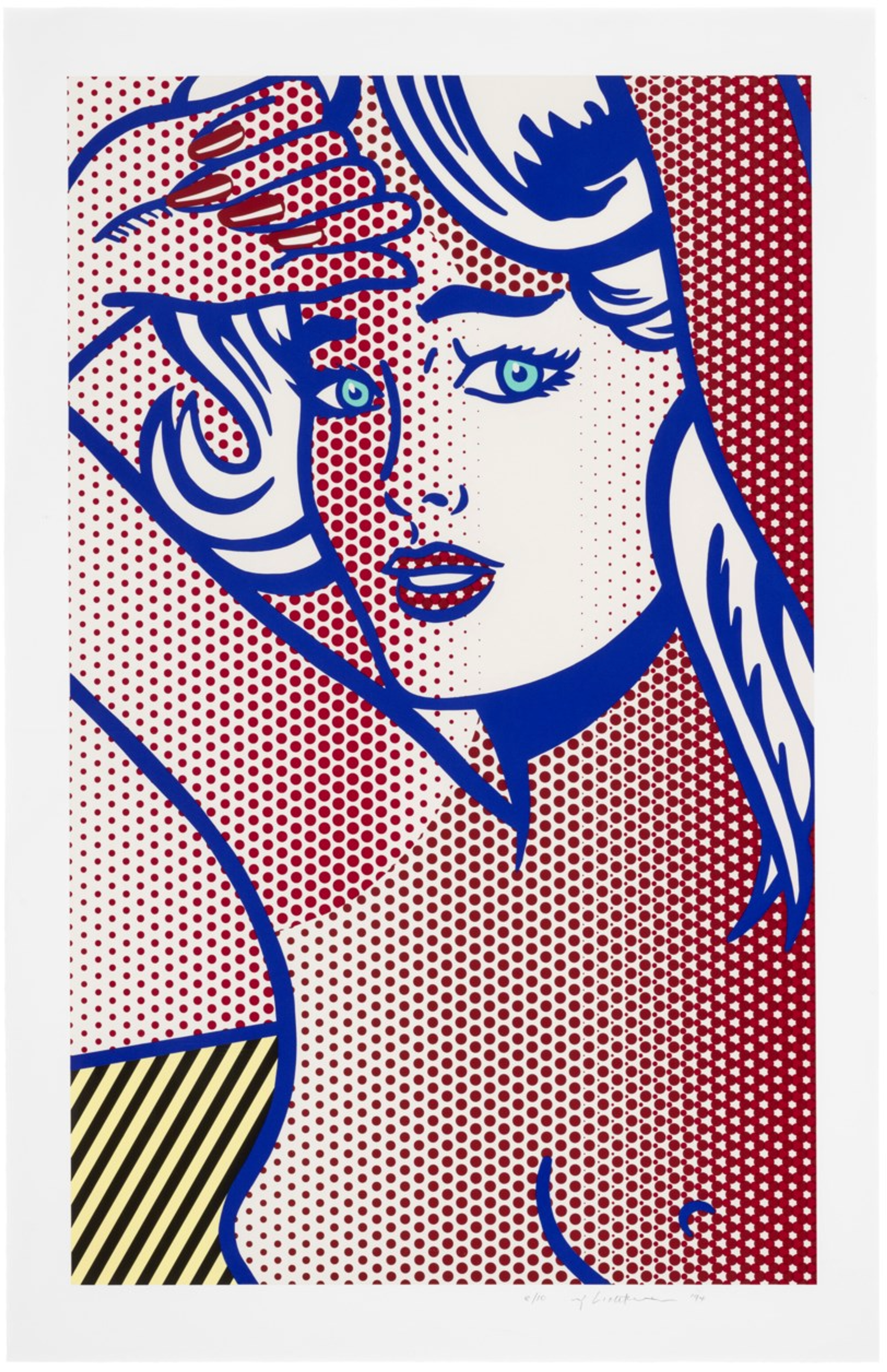 Nude With Blue Hair, State I by Roy Lichtenstein - MyArtBroker