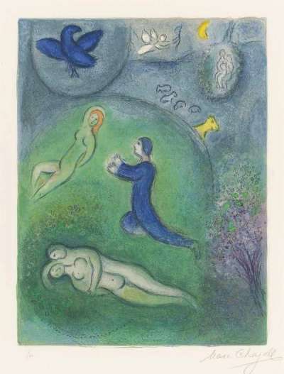 Daphnis Et Lycénion - Signed Print by Marc Chagall 1961 - MyArtBroker