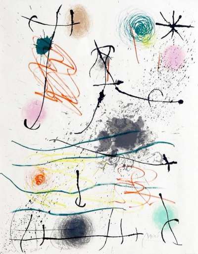 Joan Miró: Quelques Fleurs Pour Des Amis (Frontispiece) - Signed Print