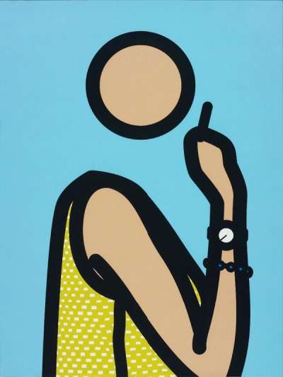 Julian Opie: Ruth With Cigarette 2 - Signed Print