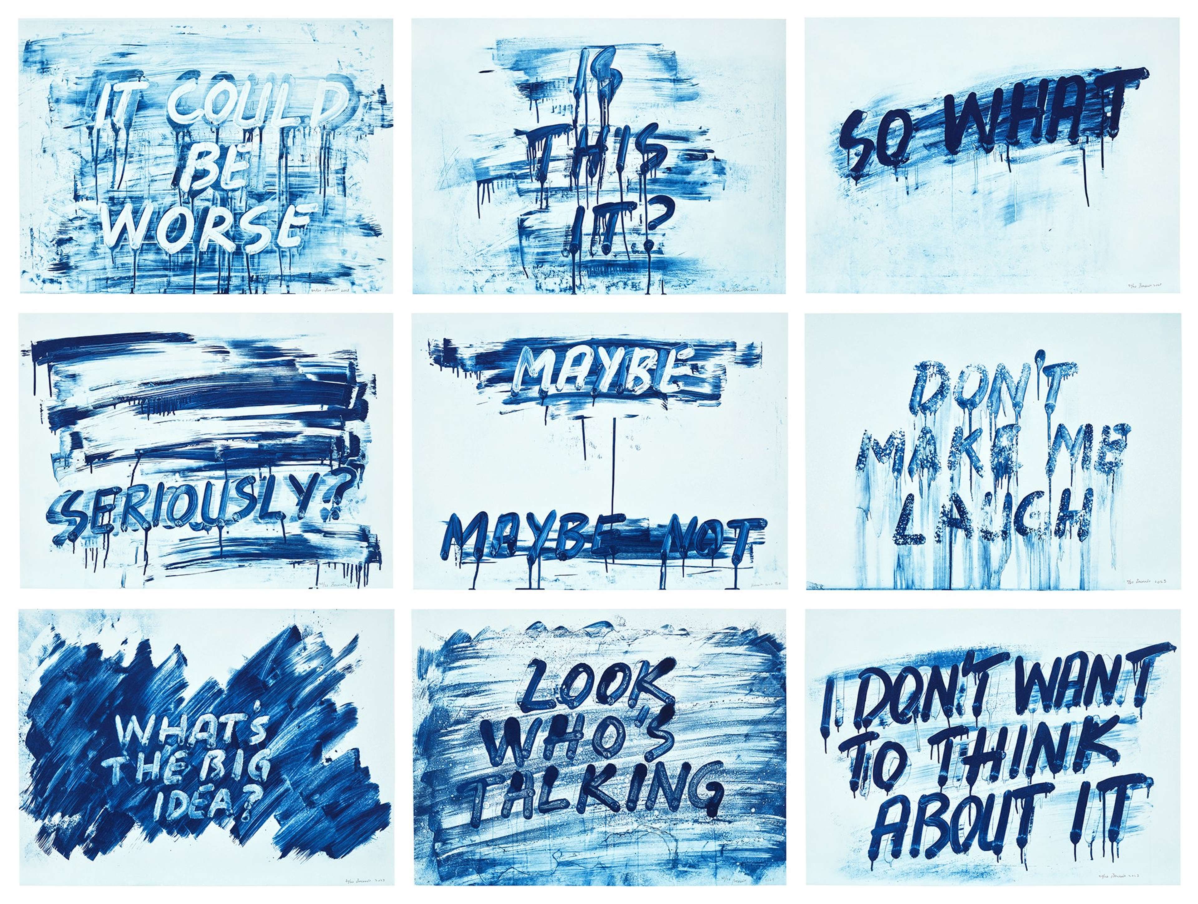 Exasperations (complete set) - Signed Print by Mel Bochner 2023 - MyArtBroker