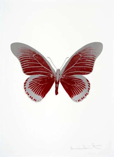 Damien Hirst: The Souls IV (chilli red, silver gloss) - Signed Print