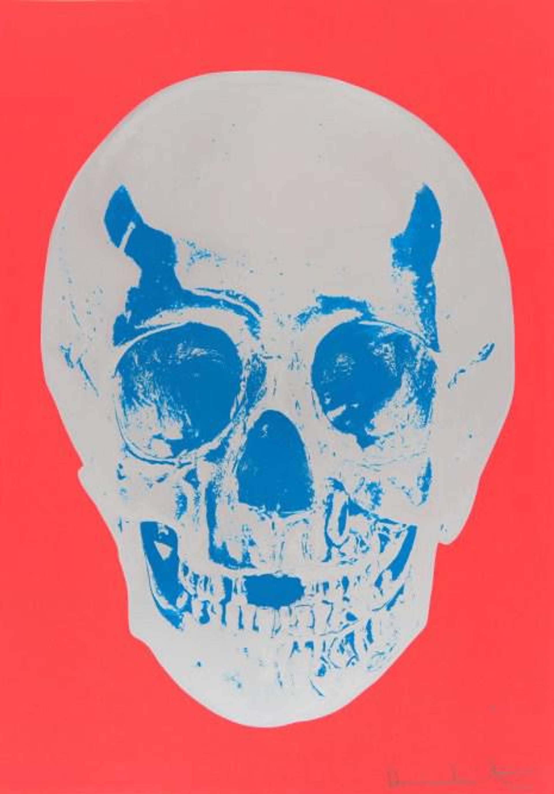 Till Death Do Us Part (coral red, silver gloss, true blue) - Signed Print by Damien Hirst 2012 - MyArtBroker