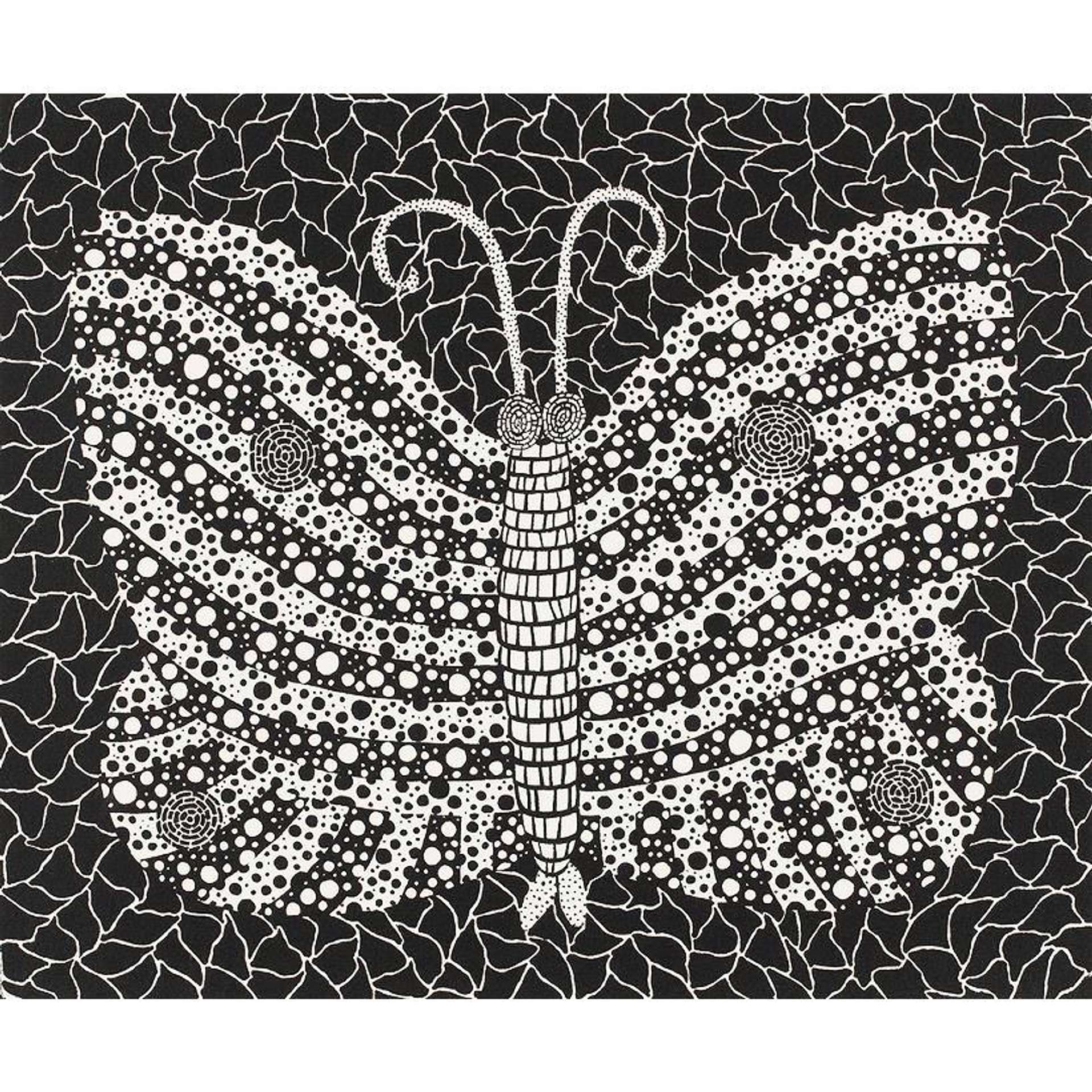 Butterfly, Kusama 18 - Signed Print by Yayoi Kusama 1982 - MyArtBroker