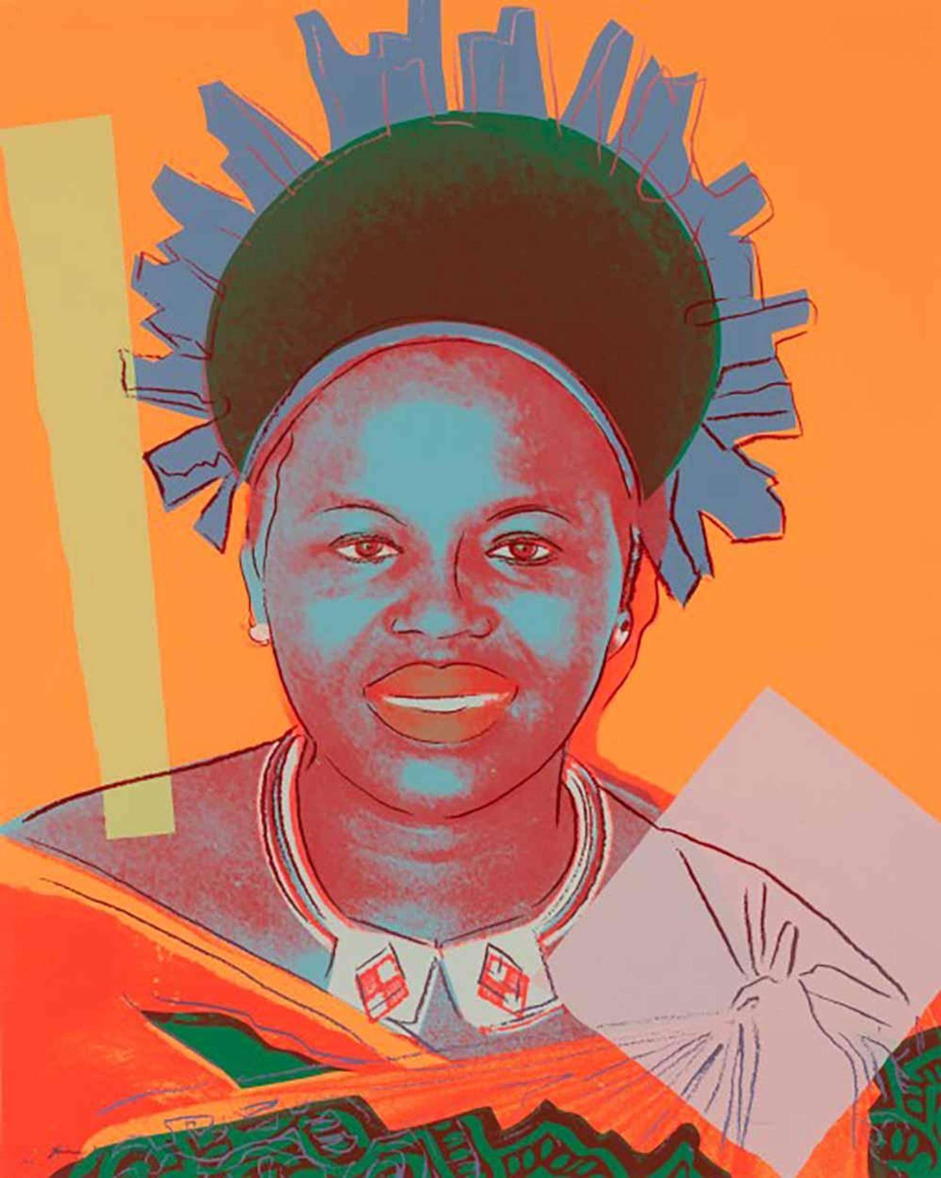 Queen Ntombi Twala Of Swaziland (F. & S. II.346) - Signed Print by Andy Warhol 1985 - MyArtBroker