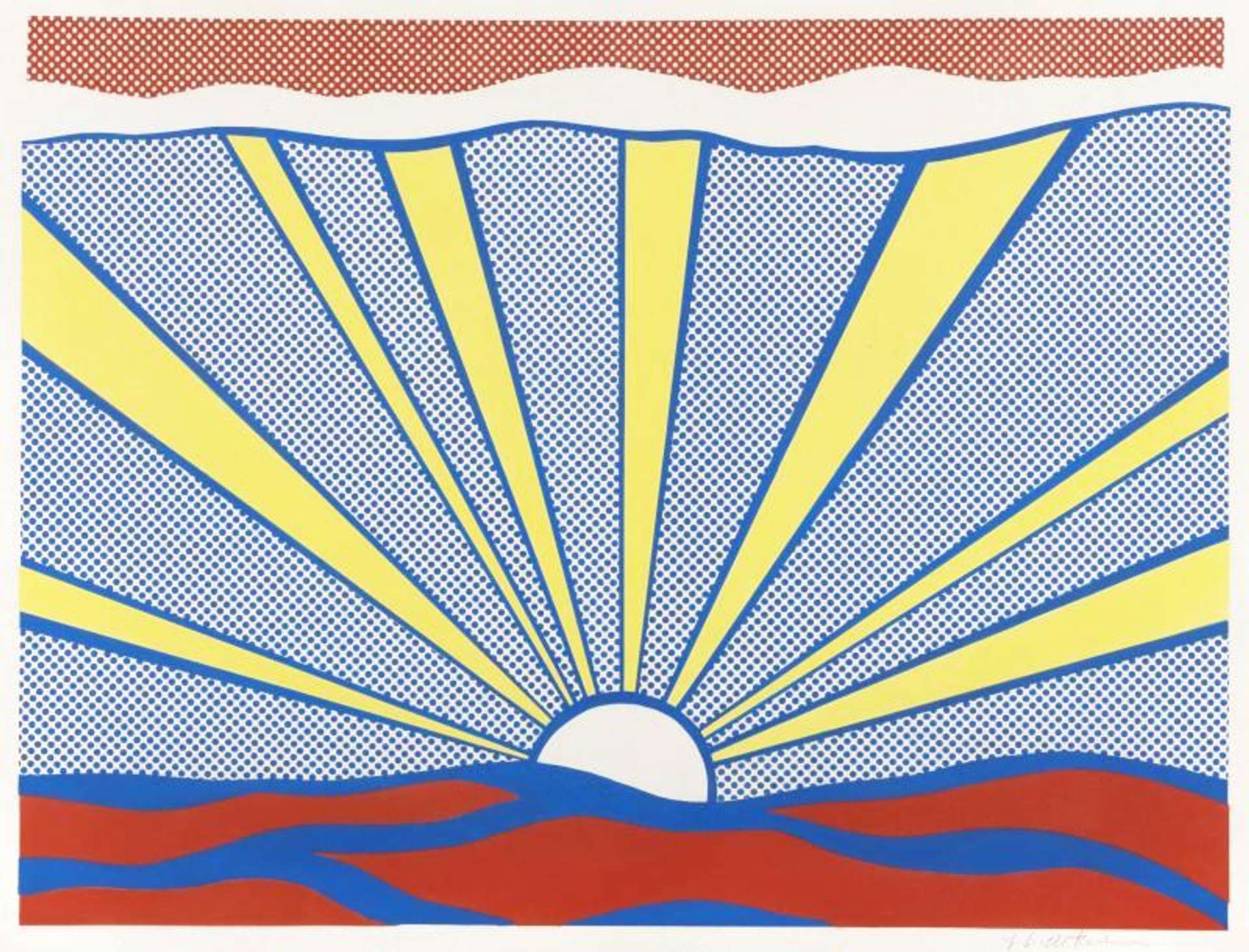 Sunrise - Signed Print by Roy Lichtenstein 1965 - MyArtBroker
