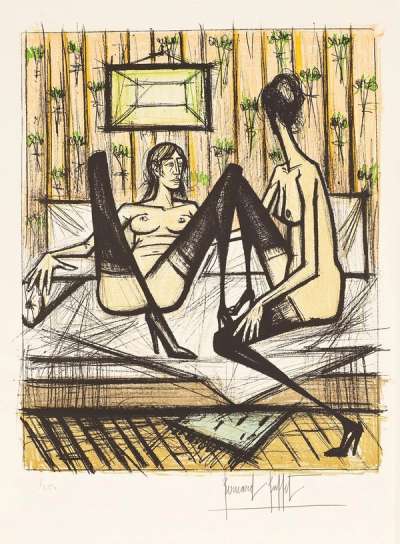 Jeux De Dames VI - Signed Print by Bernard Buffet 1970 - MyArtBroker