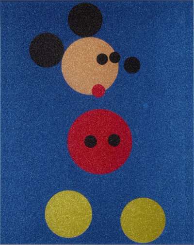 Mickey (blue glitter, large) - Signed Print by Damien Hirst 2016 - MyArtBroker