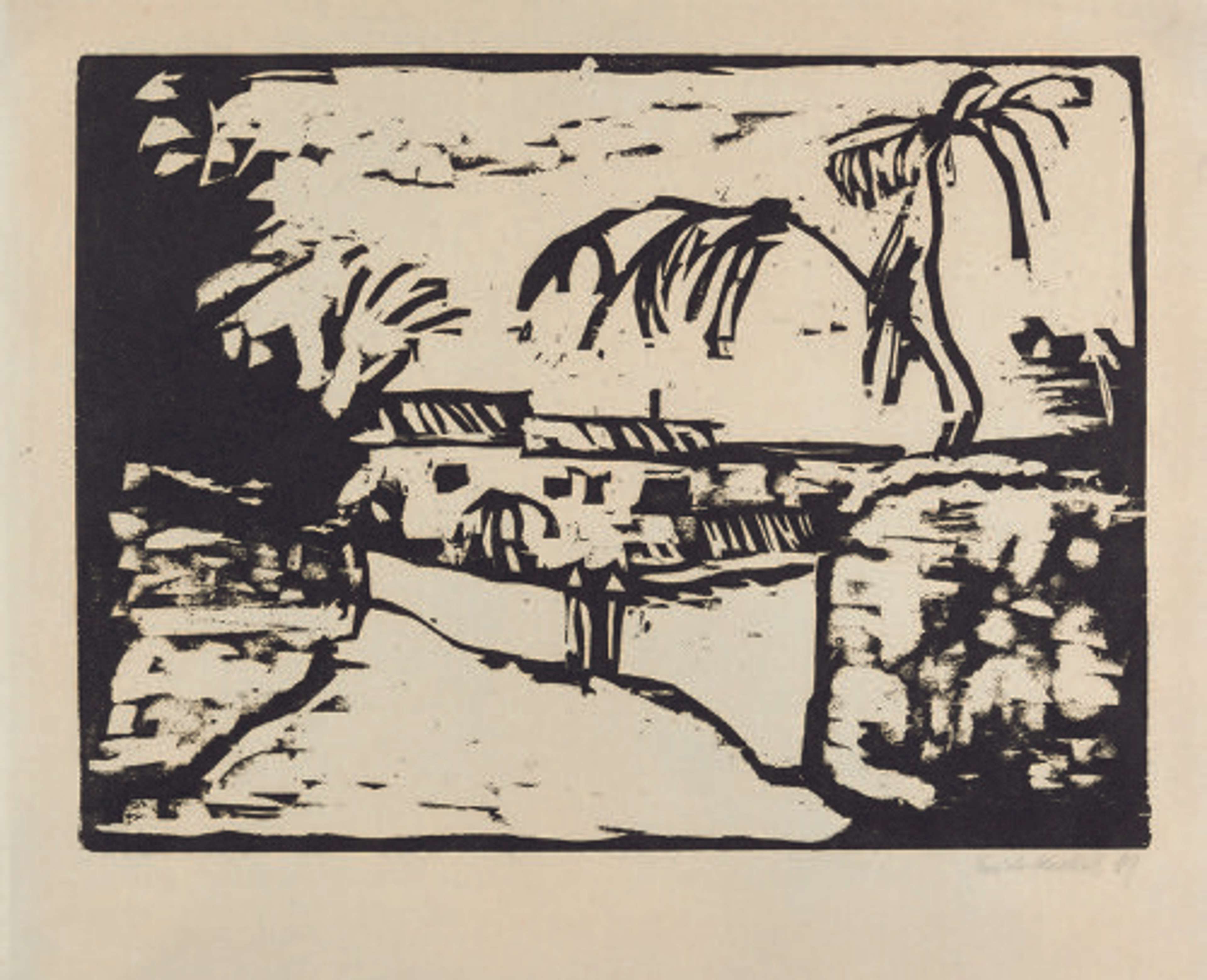 Way Near Rome - Signed Print by Erich Heckel 1909 - MyArtBroker