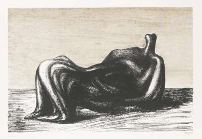 Draped Reclining Figure - Signed Print by Henry Moore 1975 - MyArtBroker