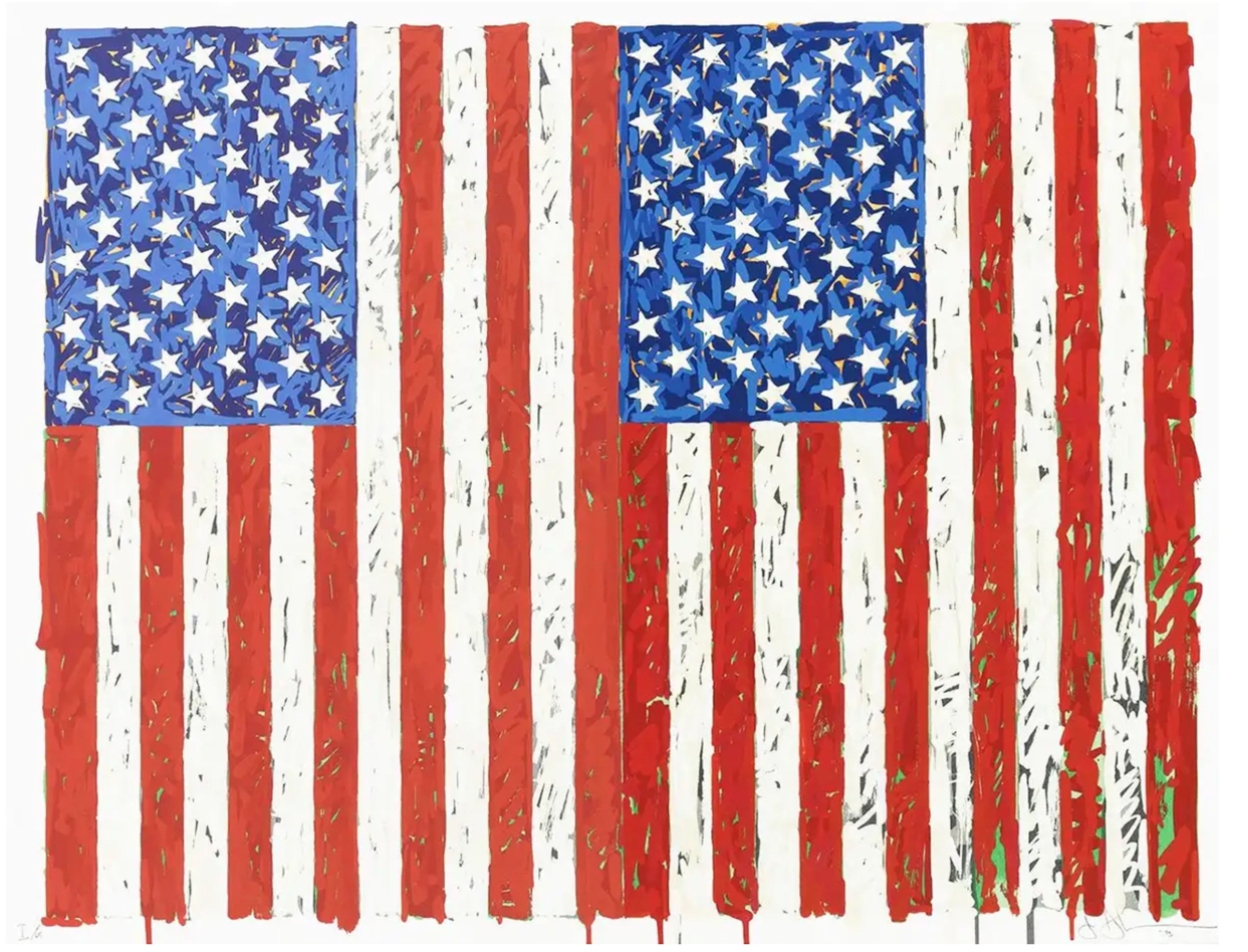 Flags I by Jasper Johns 1973 - MyArtBroker 