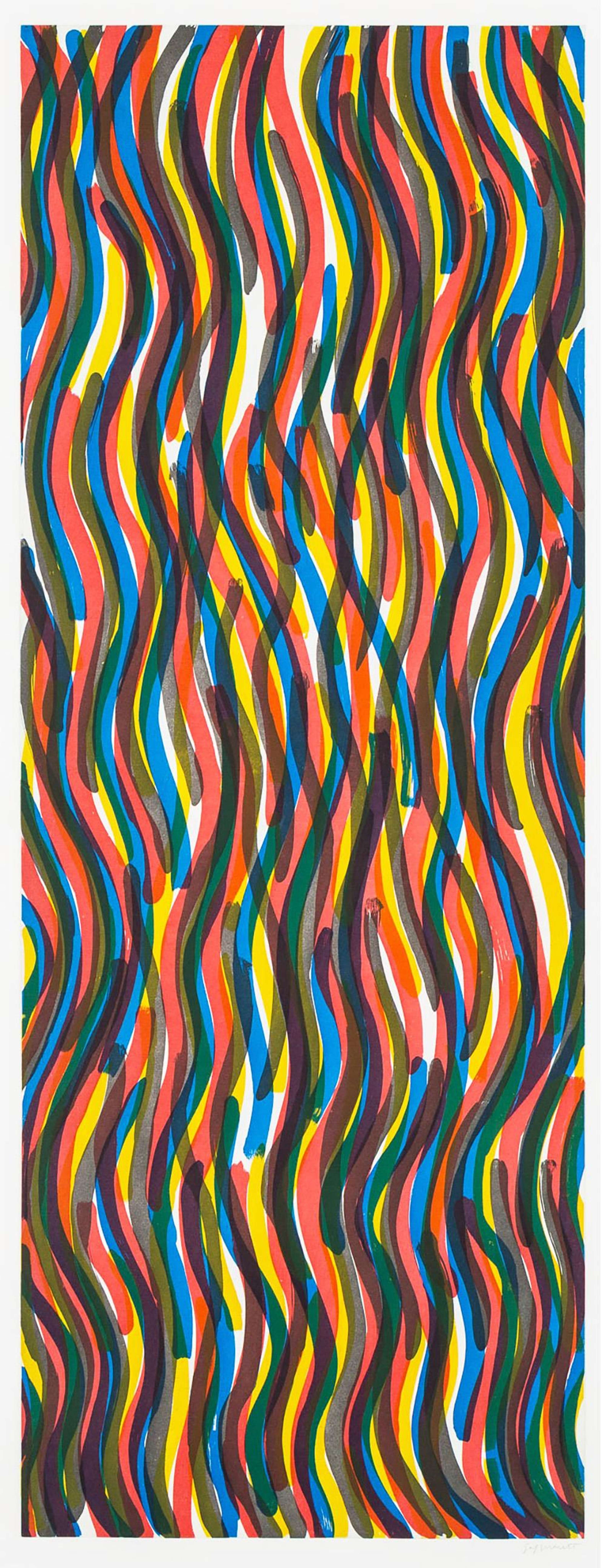 Curvy Brushstrokes II - Signed Print by Sol Lewitt 1997 - MyArtBroker