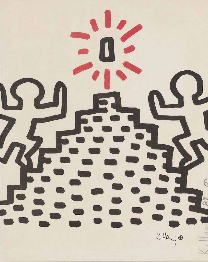 Keith Haring、No.2、希少画集画、新品額装付、状態良好 Keith Haring、No.2、希少画集画、新品額装付、状態良好 2025年最新