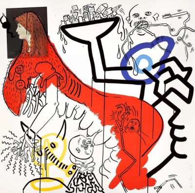 Apocalypse 4 - Signed Print by Keith Haring 1988 - MyArtBroker