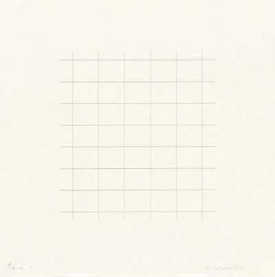 On A Clear Day 15 - Signed Print by Agnes Martin 1973 - MyArtBroker