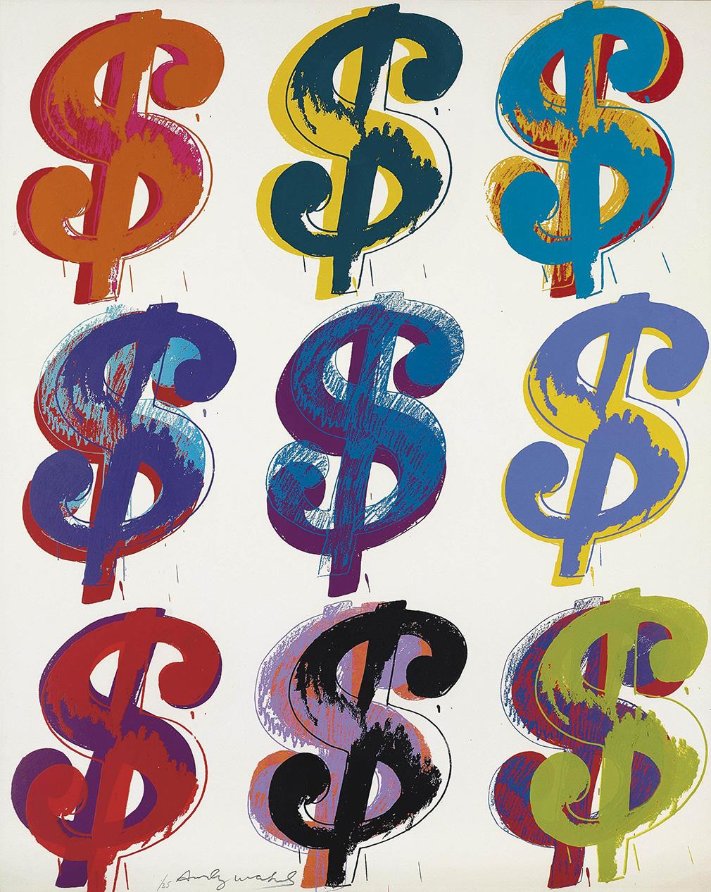 Andy Warhol Dollar Sign 9 (F. & S. II.285) (Signed Print) 1982