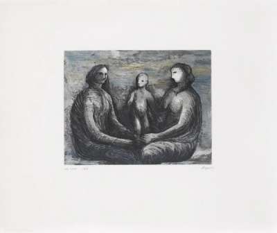 Mother And Child XXIV - Signed Print by Henry Moore 1983 - MyArtBroker