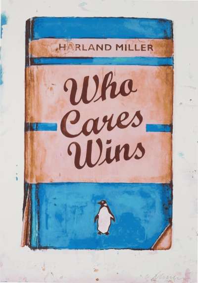 Who Cares Wins (NHS blue) - Signed Print by Harland Miller 2020 - MyArtBroker