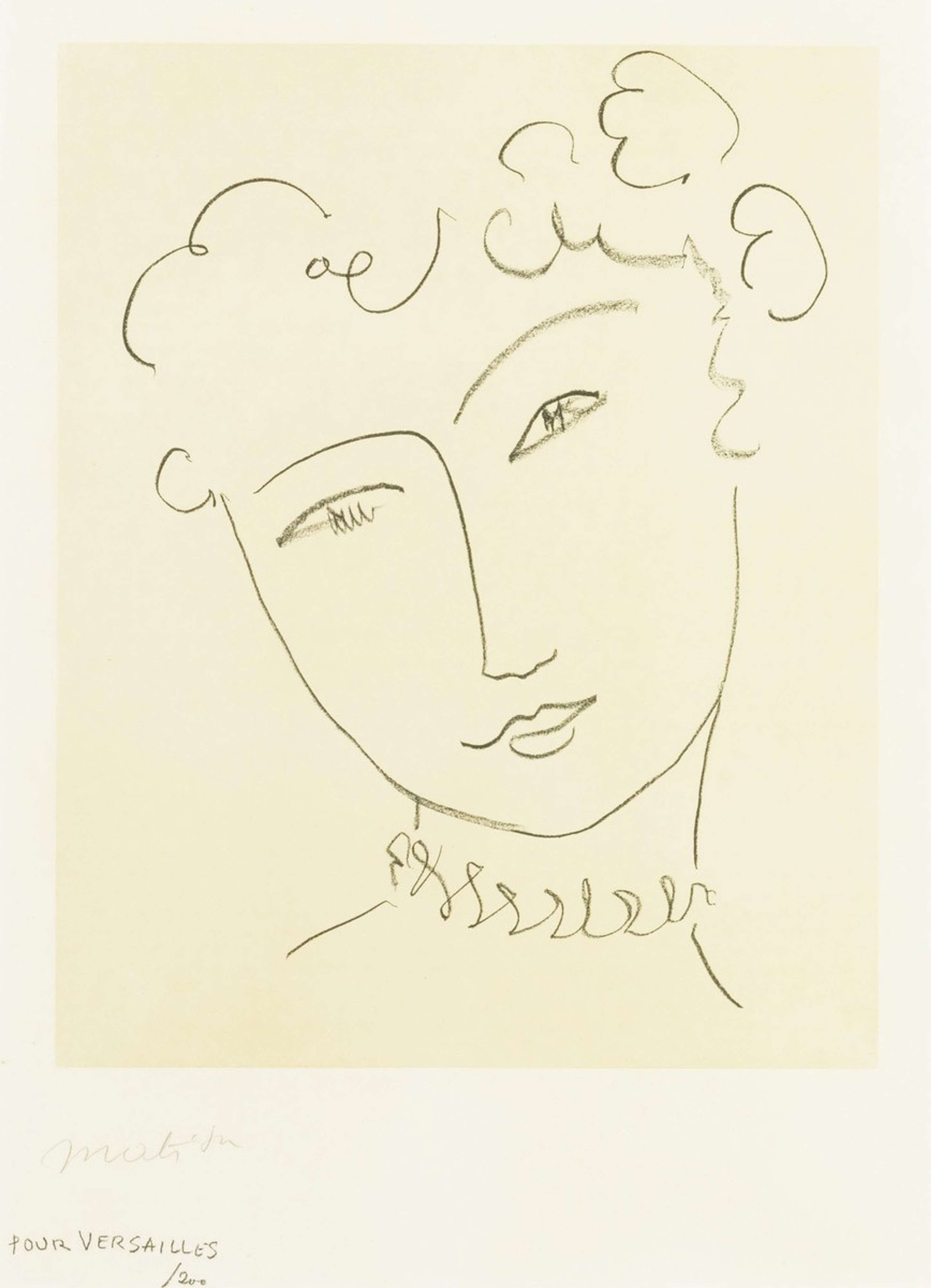 La Pompadour Plate I - undefined by Henri Matisse 1951 - MyArtBroker