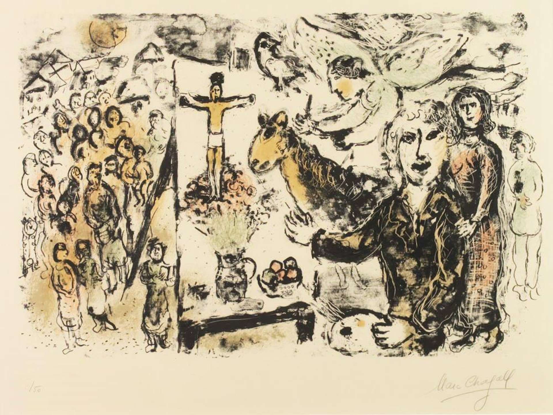 L'Artiste Et Themes Biblique - Signed Print by Marc Chagall 1974 - MyArtBroker