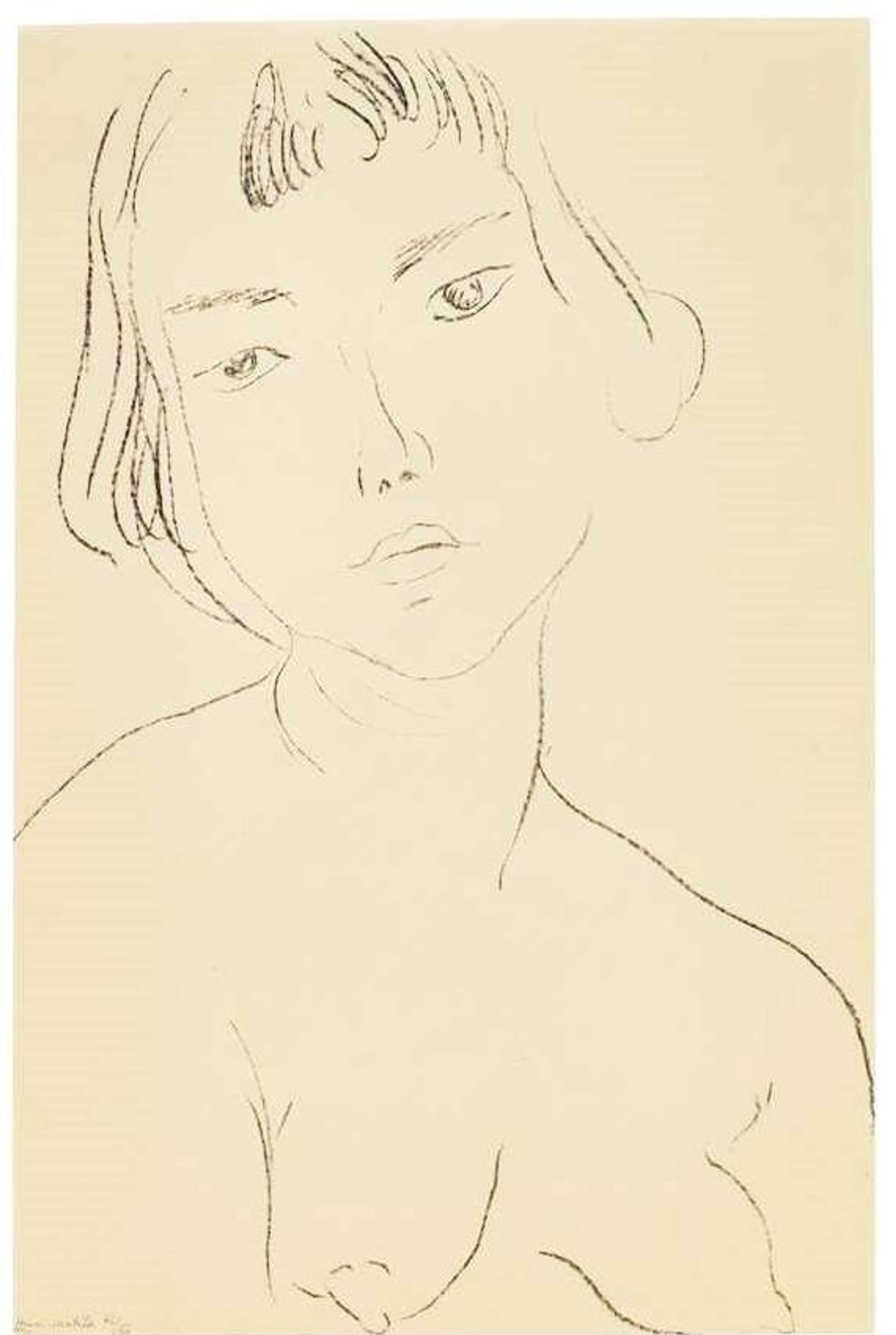 Visage Légèrement Penché Vers La Gauche - undefined by Henri Matisse 1913 - MyArtBroker