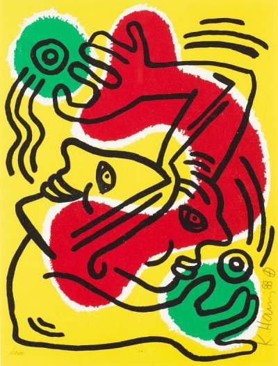 International Volunteer Day - Signed Print by Keith Haring 1988 - MyArtBroker