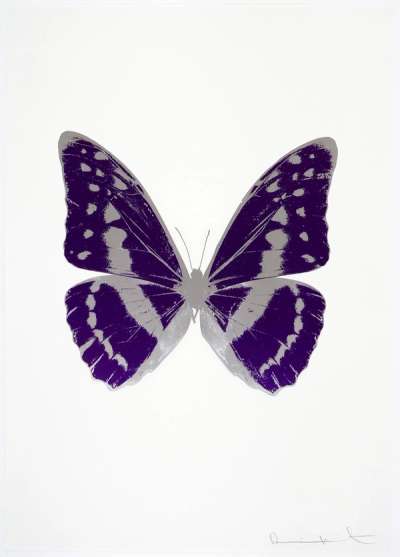 Damien Hirst: The Souls III (imperial purple, silver gloss) - Signed Print