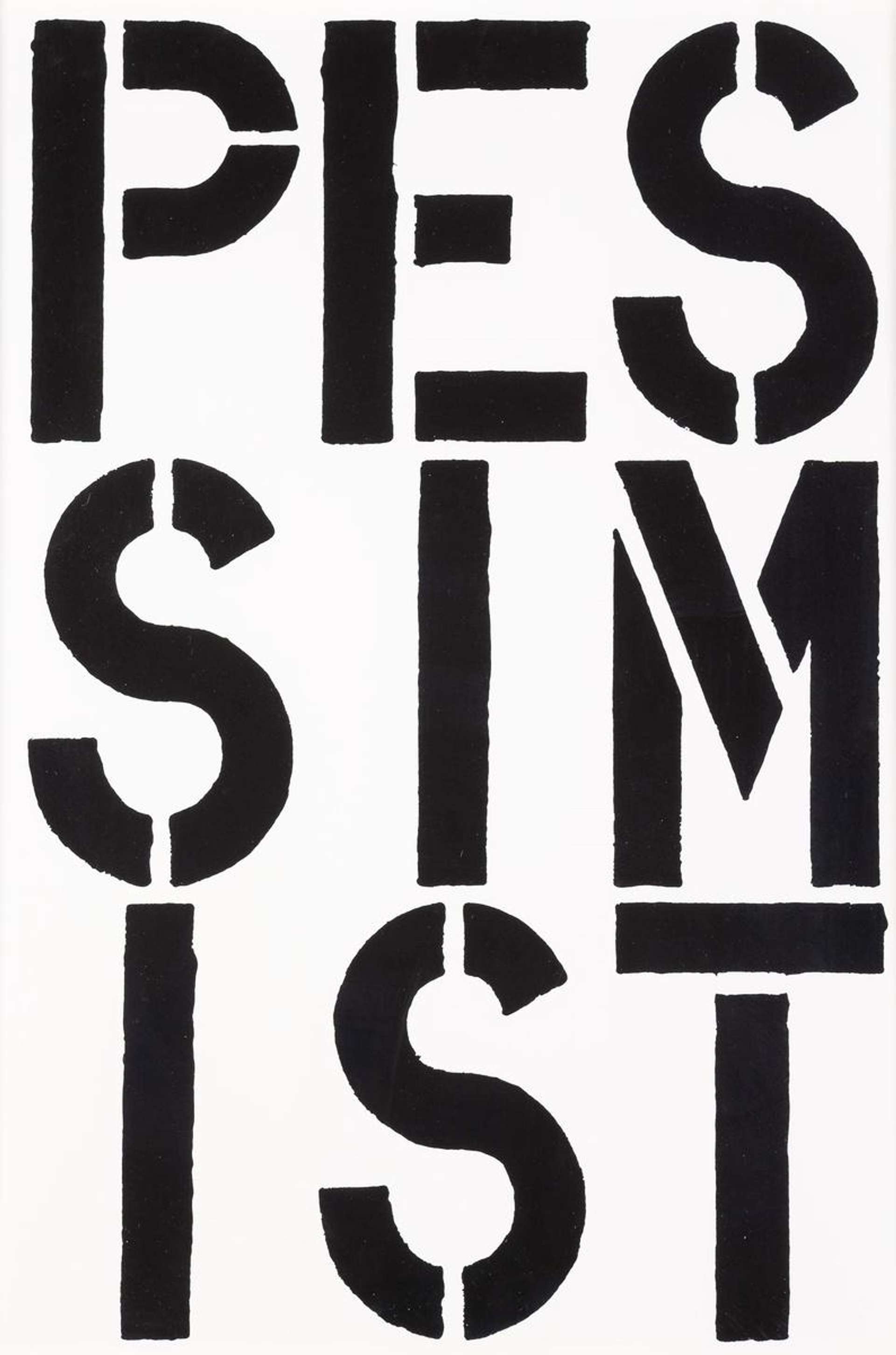 Pessimist - Signed Print by Christopher Wool 1989 - MyArtBroker