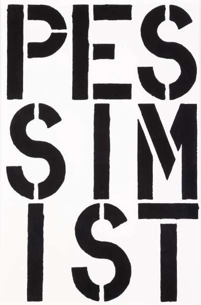 Christopher Wool: Pessimist - Signed Print