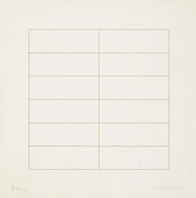 On A Clear Day 23 - Signed Print by Agnes Martin 1973 - MyArtBroker