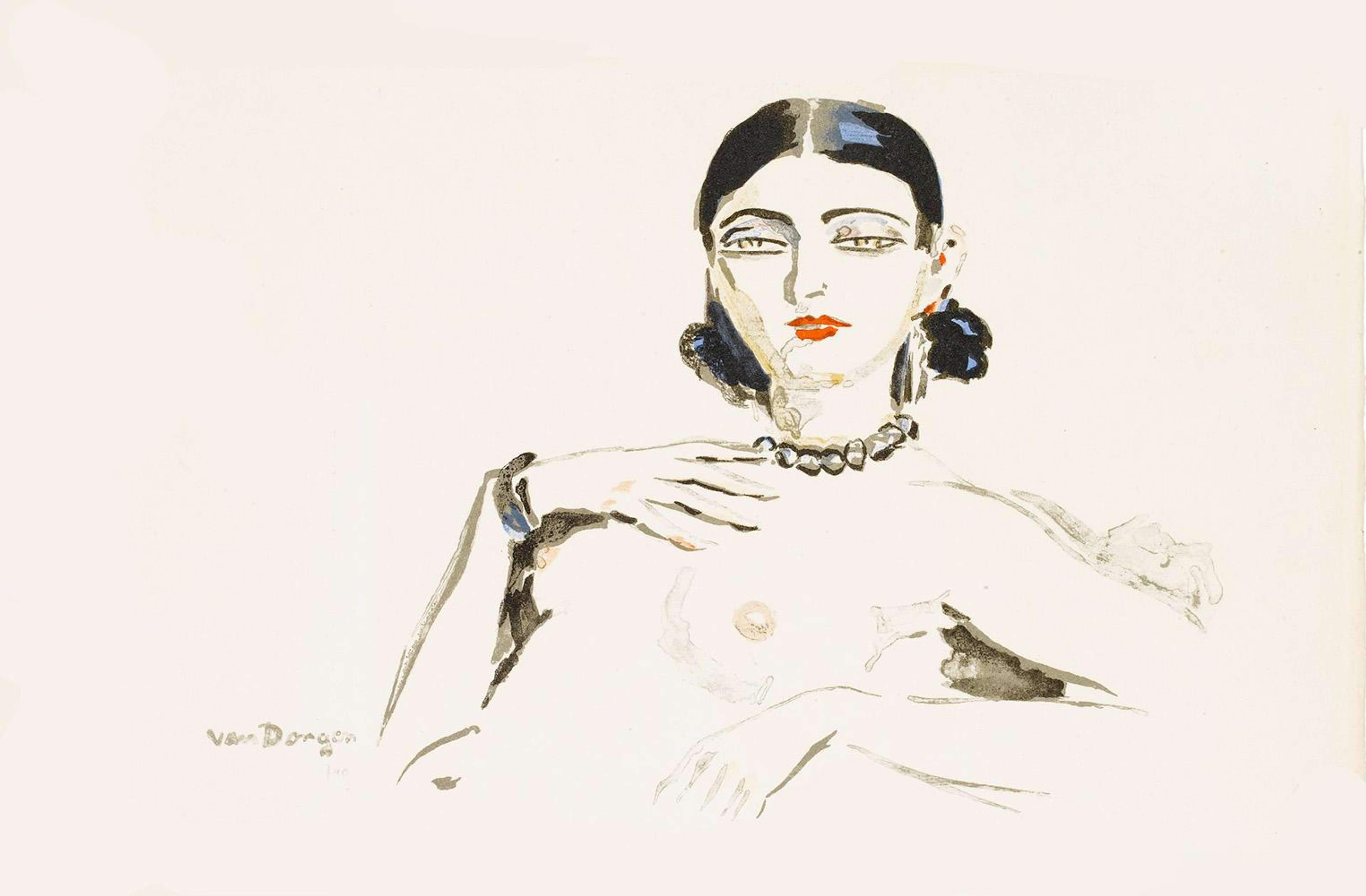 Odalisque - Signed Print by Kees Van Dongen 1957 - MyArtBroker