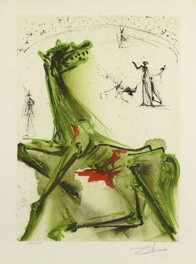 La Victime De La Fete (Les Chevaus Daliniens) - Signed Print by Salvador Dali 1970 - MyArtBroker