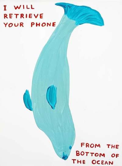 I Will Retrieve Your Phone - Signed Print by David Shrigley 2021 - MyArtBroker