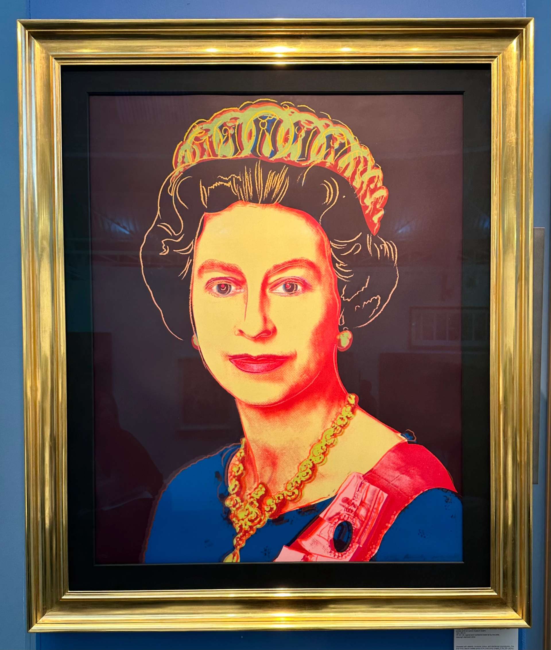 A screenprint depicting the royal portrait of Queen Elizabeth II.