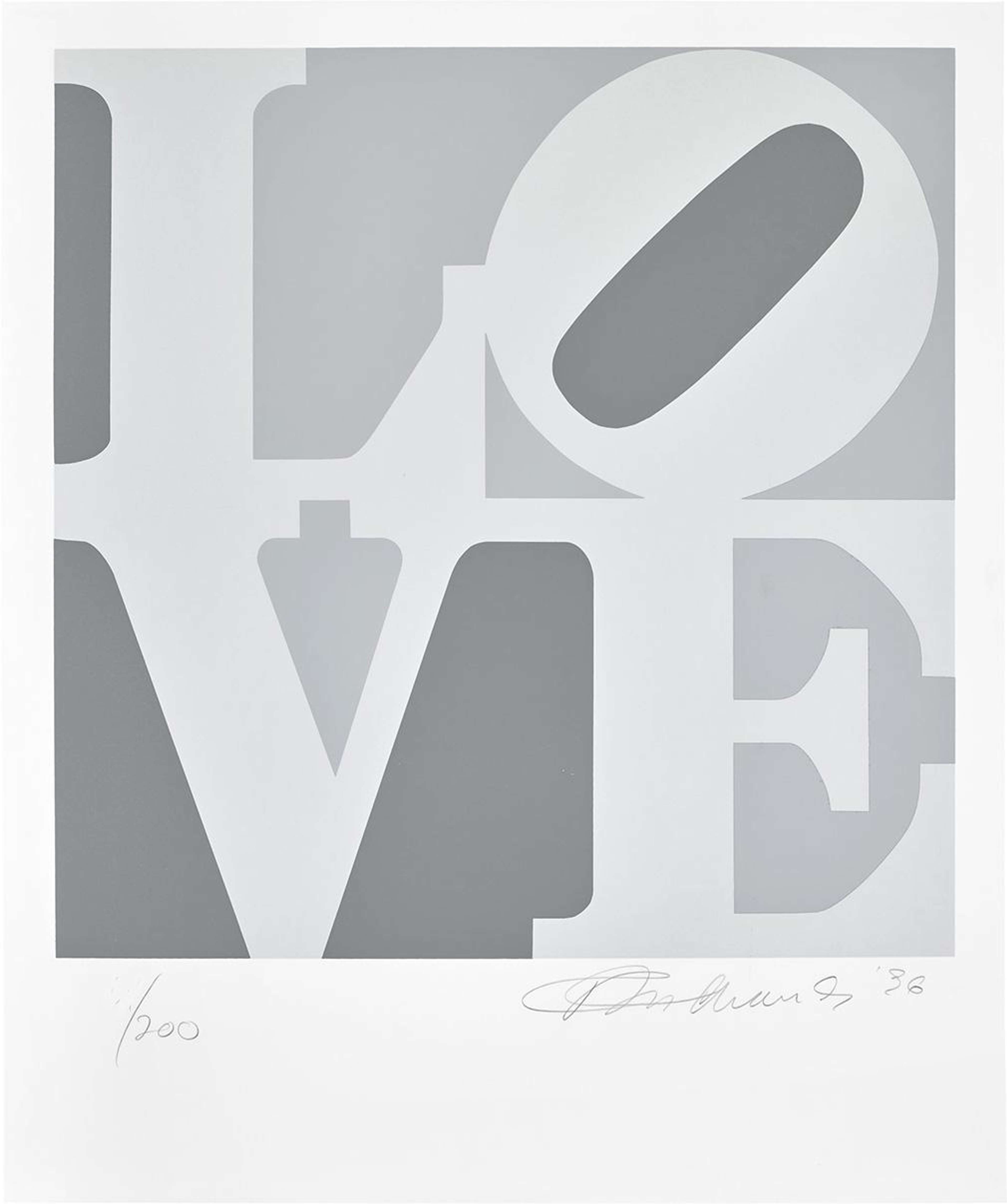 The Book Of Love (greys) - Signed Print by Robert Indiana 1986 - MyArtBroker