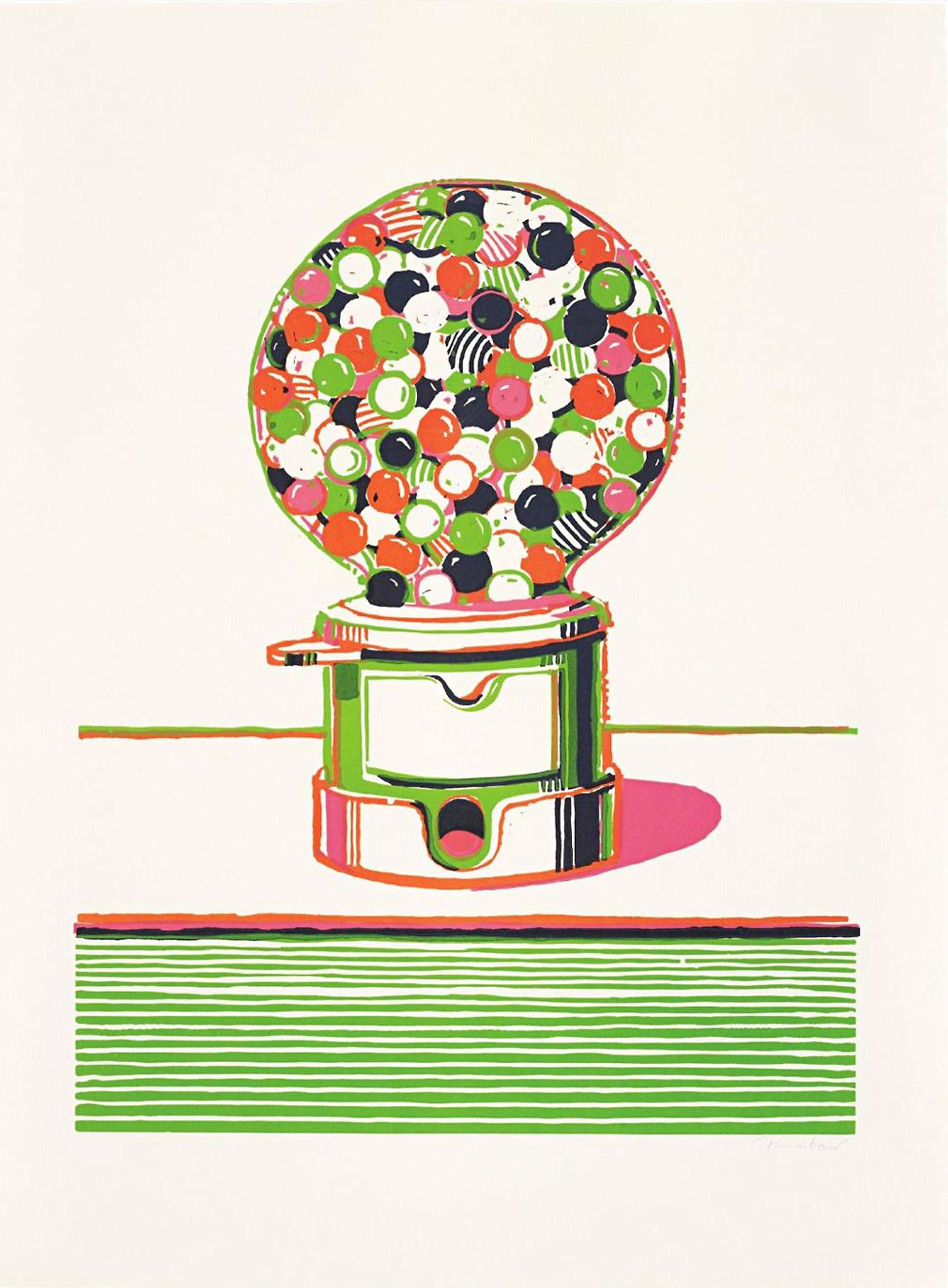 Gumball Machine - Signed Print by Wayne Thiebaud 1970 - MyArtBroker