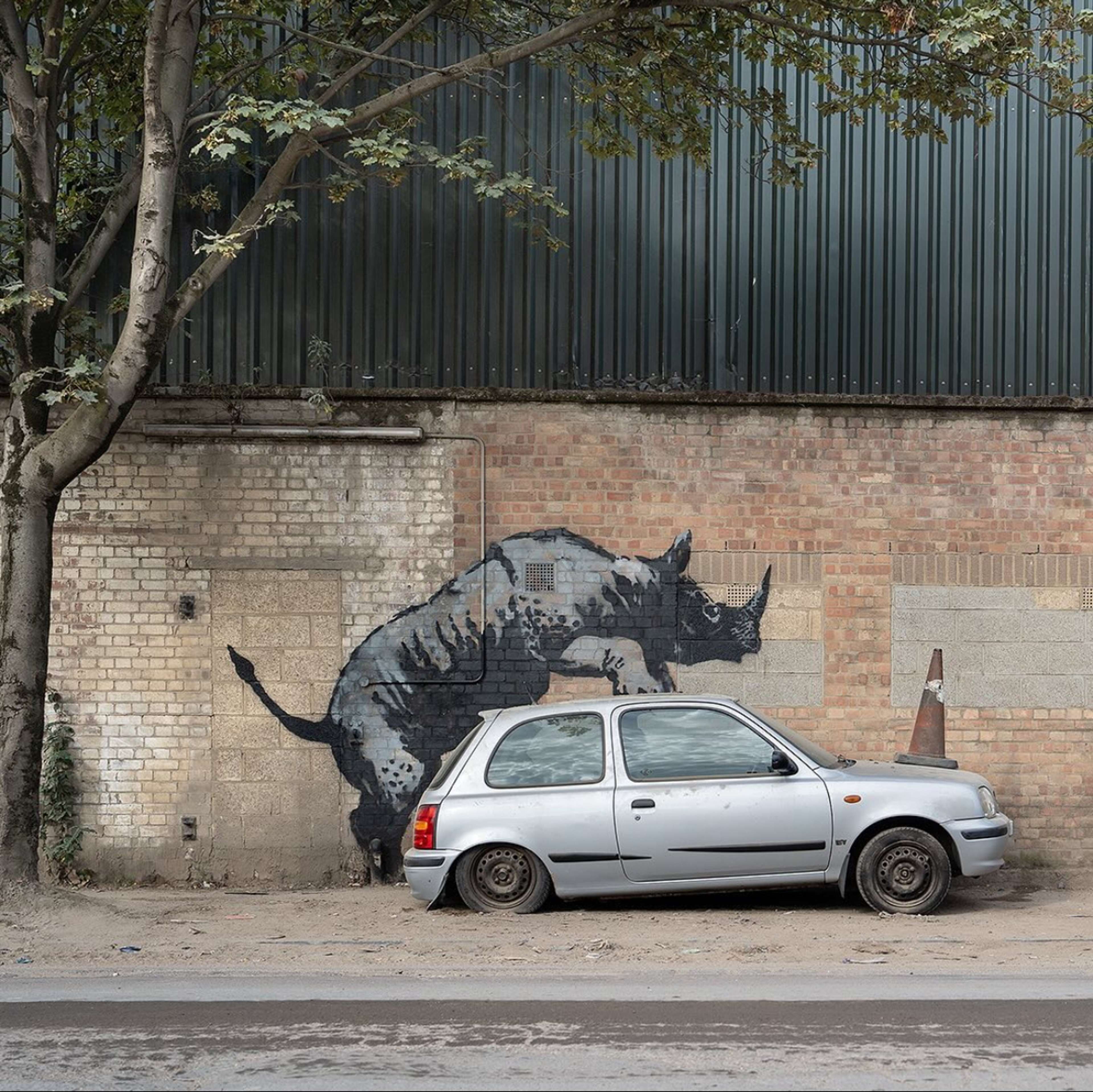 Banksy's Rhinocerous, Westmoor Street, Charlton © Banksy 2024