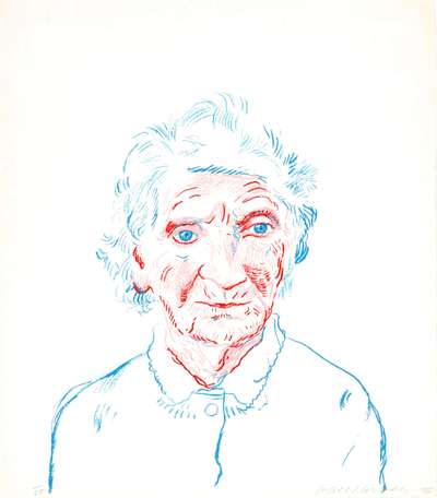 Portrait Of Mother III - Signed Print by David Hockney 1985 - MyArtBroker