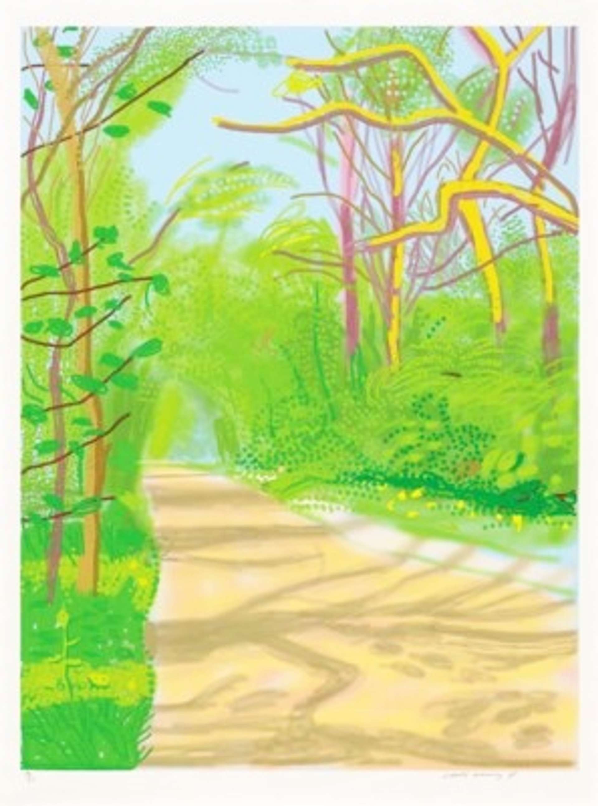 The Arrival Of Spring In Woldgate East Yorkshire 25th April 2011 by David Hockney