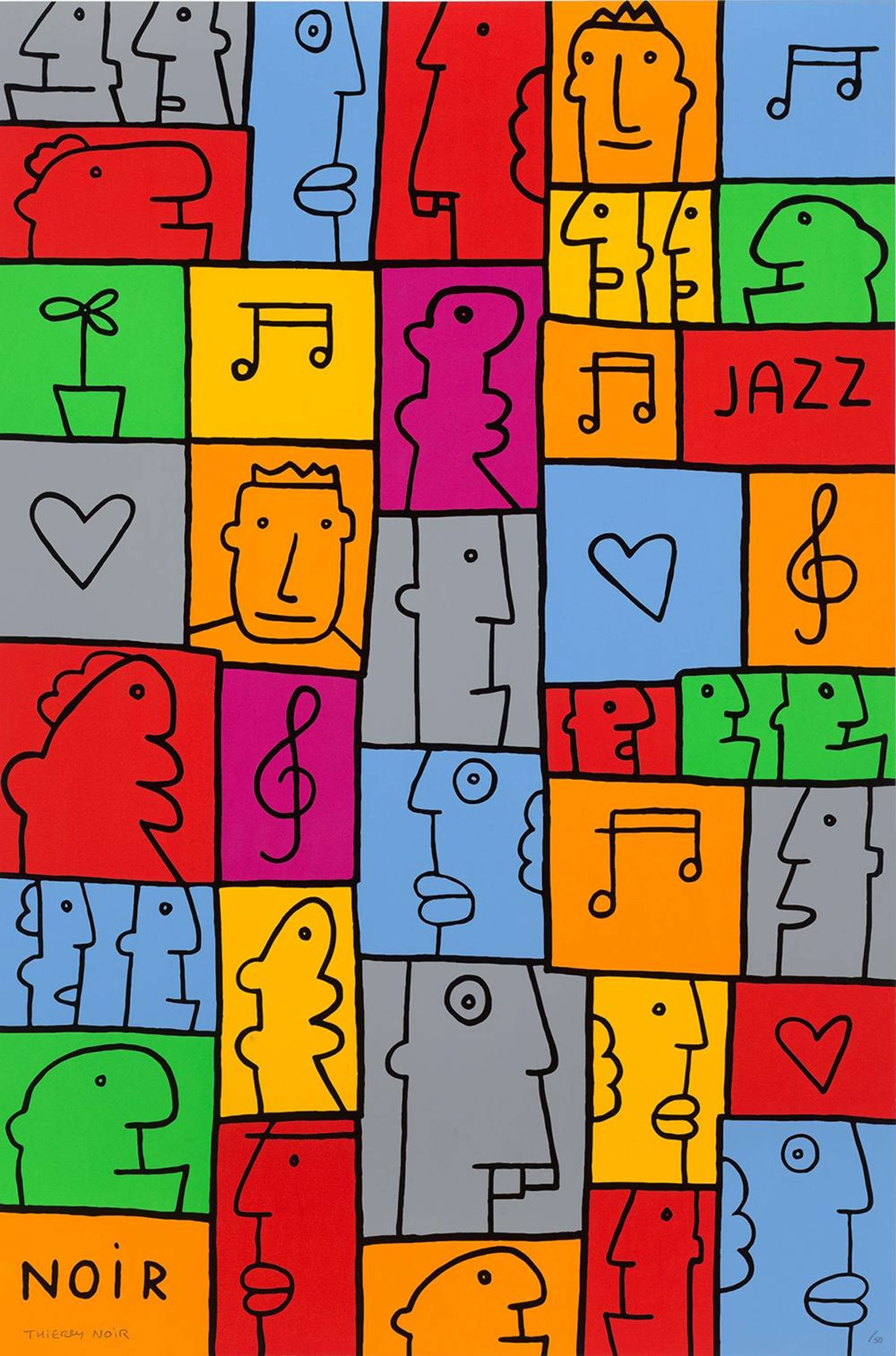 Jazz - Signed Print by Thierry Noir 2015 - MyArtBroker