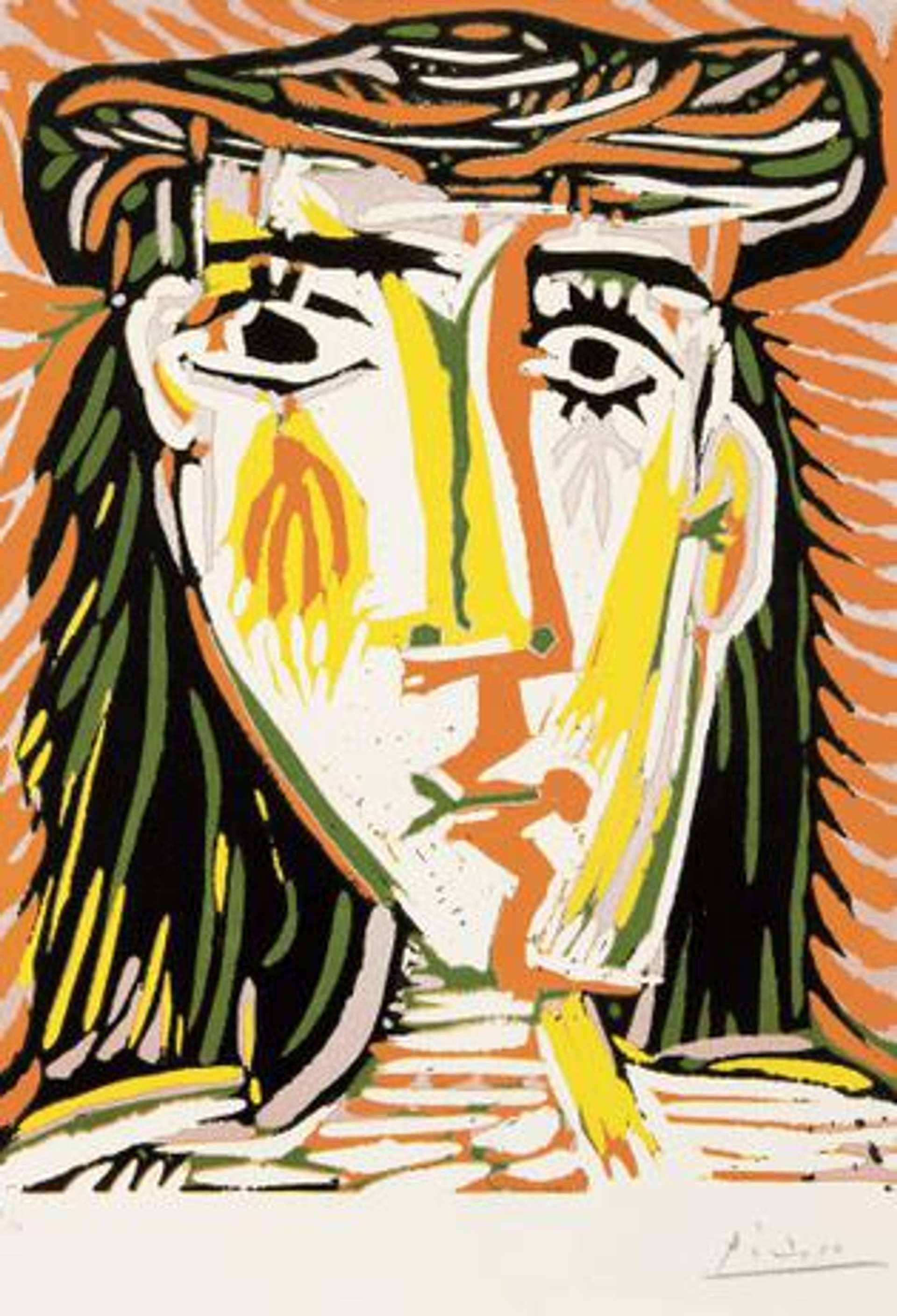 Femme Au Chapeau - Signed Print by Pablo Picasso 1963 - MyArtBroker